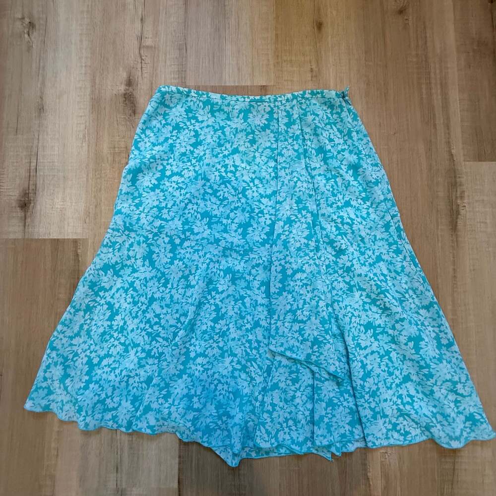 Y2K Oscar by Oscar de la Renta Floral A-Line Skirt Size 10